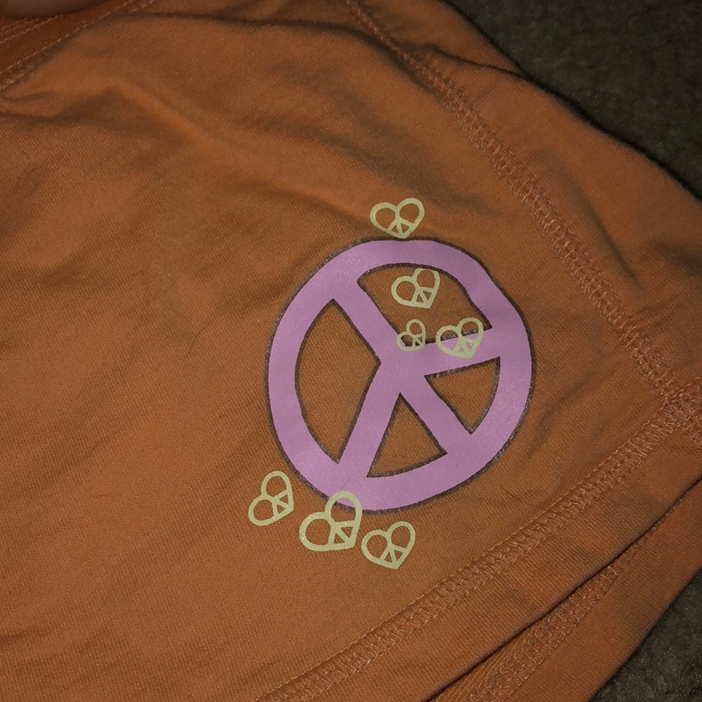 Peachy Orange Justice shorts (tie dye drawstring) - Picture 3 of 5